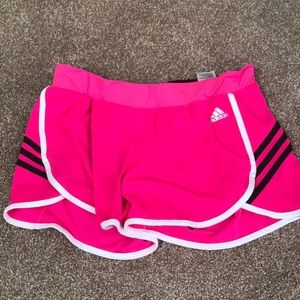Pink Adidas running shorts